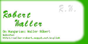 robert waller business card